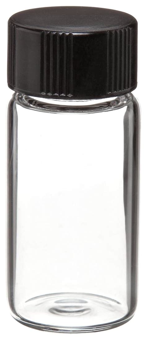 Wheaton Glass Shorty Vial With Phenolic Rubber Lined Cap Attached