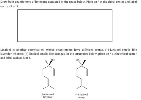 Solved Draw both enantiomers of limonene extracted in the | Chegg.com