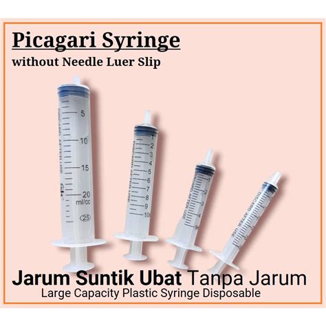 Picagari Syringe Without Needle Luer Slip Jarum Suntik 3ml 5ml 10ml