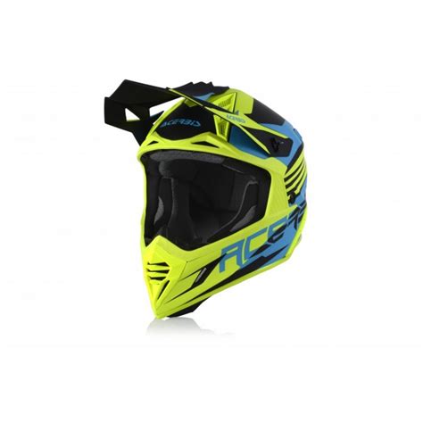 CASCO ACERBIS X TRACK TURQUESA AMARILLO FLUO NEGRO