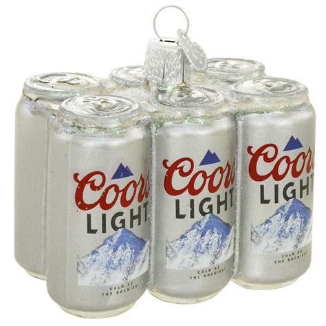 Coors Light Six Pack Glass Ornament