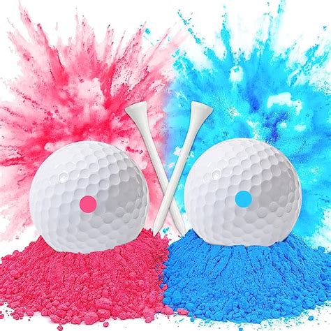 Xixiran Gender Reveal Golf Ball Gender Reveal Fumigene Blue And Pink