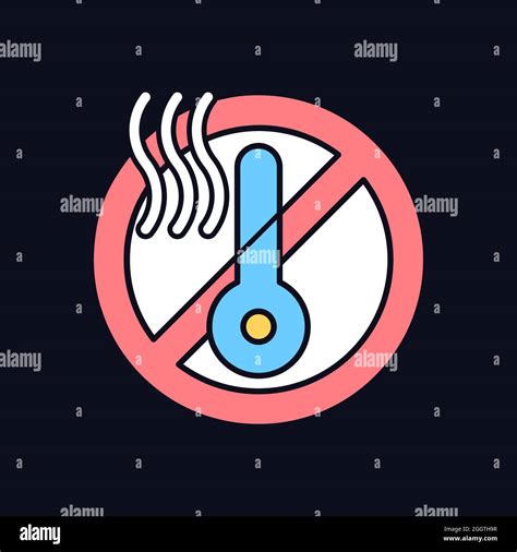 Do Not Use When It Is Hot RGB Color Manual Label Icon For Dark Theme