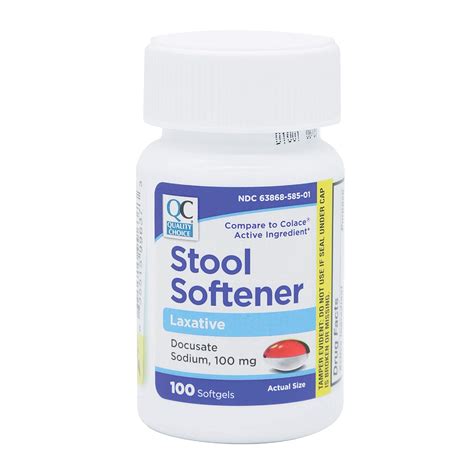 Quality Choice Stool Softener Laxative 100 Mg Docusate Sodium 100