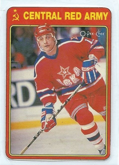 Valeri Kamensky Central Red Army 1990 Red Army Team Canada Hockey