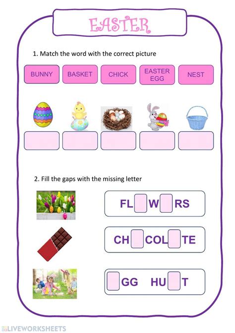 Easter Activities Interactive Worksheet Live Worksheets