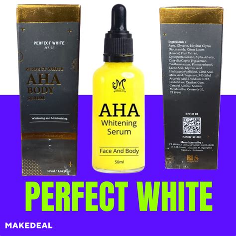 Perfect White Aha Body Serum 50 Ml Whitening And Moisturizing Series