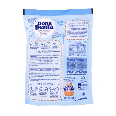 Mistura Para Bolo De Cenoura Dona Benta 450g