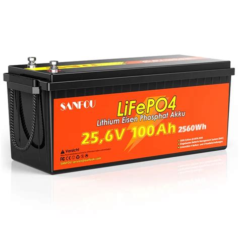 Sanfou 25 6v 100ah Lifepo4 Battery Built In 100a Bms