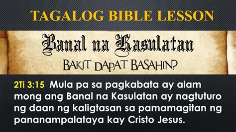 Salita Ng Diyos Banal Na Kasulatan Layunin Kung Bakit Dapat Basahin