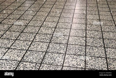 Detailed Close Up Texture On Structured Floor Tiles On A Ground Stock