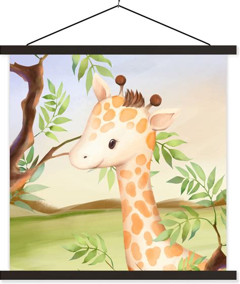 Porte Affiche Avec Affiche Affiche Scolaire Jungle Girafe