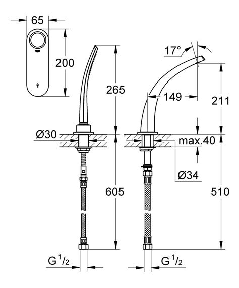 Grohe Ondus Digital 2 Hole Bathshower Combination Grohe