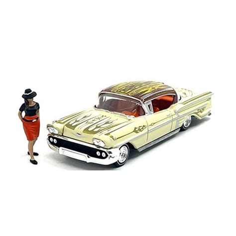 Johnny Lightning Chevy Impala Lowrider Beige With Lowrider