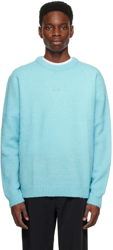 Blue Crewneck Sweater by Solid Homme on Sale