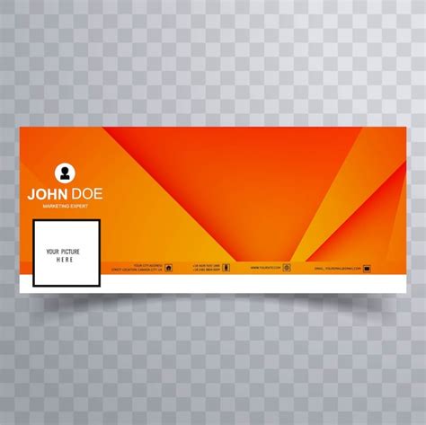 Free Vector Modern Orange Facebook Banner