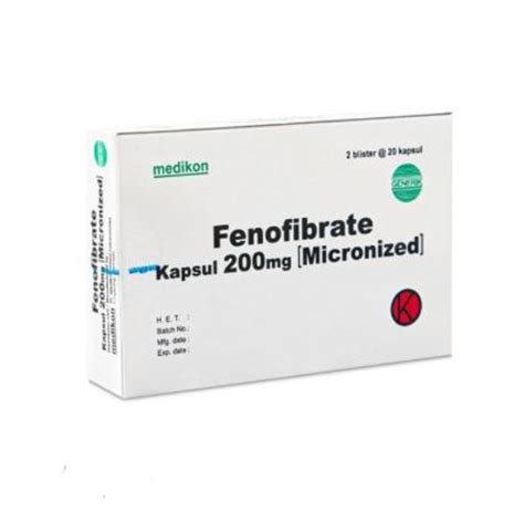 Fenofibrate 200 Mg 20 Kapsul Medikon Alodokter Shop