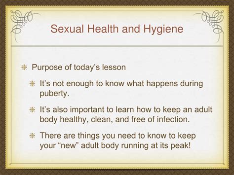 Ppt Sexual Health And Hygiene Powerpoint Presentation Free Download Id 6160264