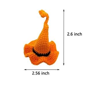 Crochet Mini Halloween Hat, Halloween Hat Hairpin, Crochet Halloween ...