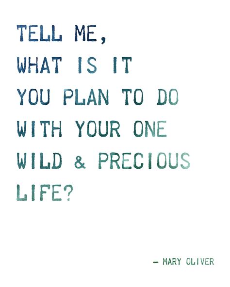 Mary Oliver Wild And Precious Life Poem Printable Wall Art Digital