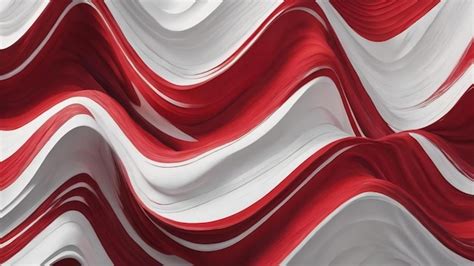 Premium AI Image | A red and white wavy lines