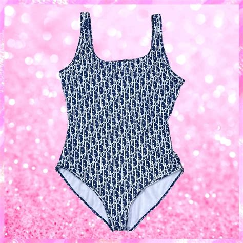 Forever Monogram Swimsuit In Navy Pink Sugar Bikini