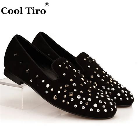 Cool Tiro Women Loafers Female Crystal Slippers Ballet Flats Round Toe