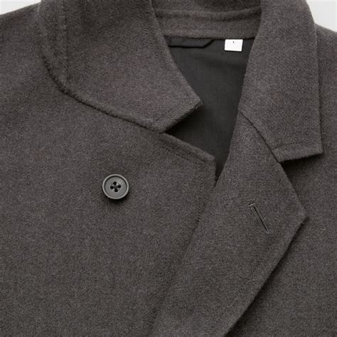 Men Uniqlo U Double Faced Overcoat Uniqlo Uk