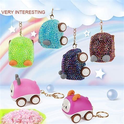 Wholesale 6 colors Children Diamonds And Lights DIY Toy Car