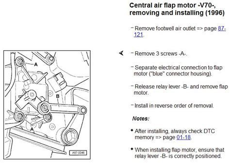 HVAC Problems Air Recirculation Flap Positioning Motor 47 OFF