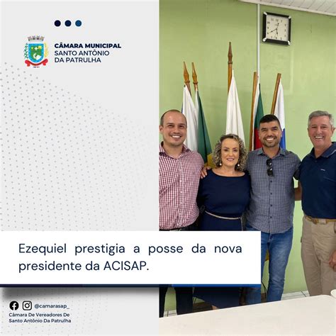 Ezequiel prestigia a posse da nova presidente da ACISAP Câmara