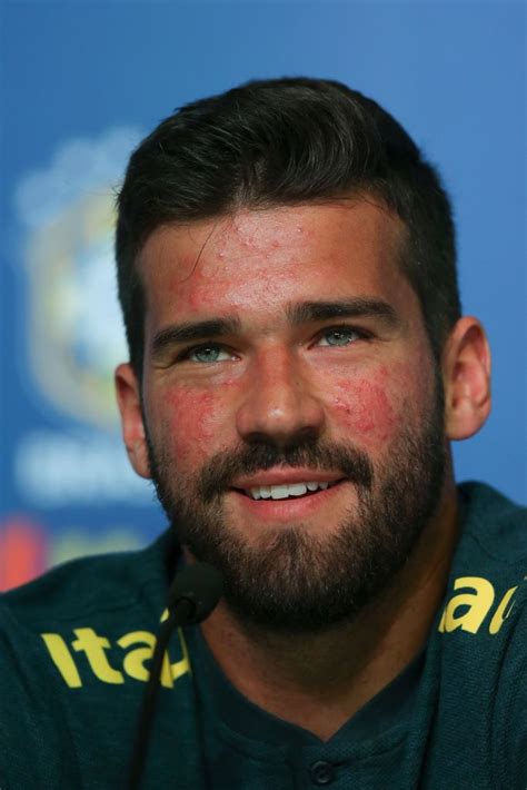 SOCHI RUSSIA JUNE 12 Goalkeeper Alisson Attends The Media During A