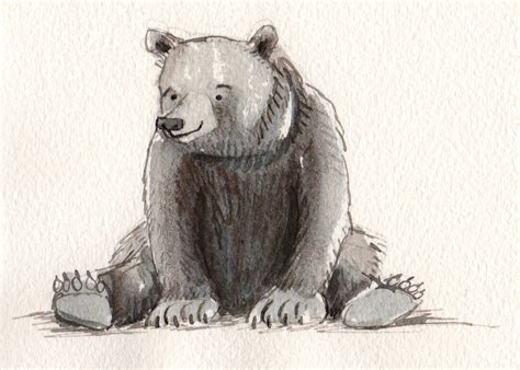 Brown Bear Sketch at PaintingValley.com | Explore collection of Brown ...