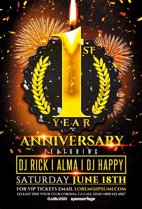 Anniversary Flyer Template Free