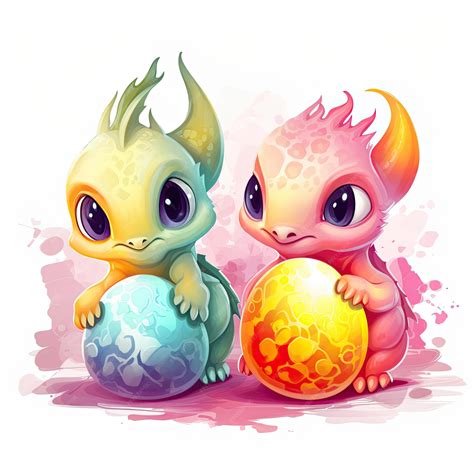 Premium Ai Image Dragon And Lizard Sitting With Eggs Baby Dragon And