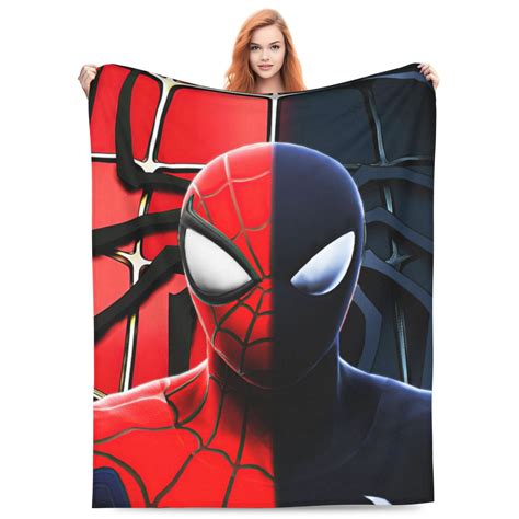 Spider Man Fleece Throw Blanket For Couch Or Bed Plush Cozy Fuzzy