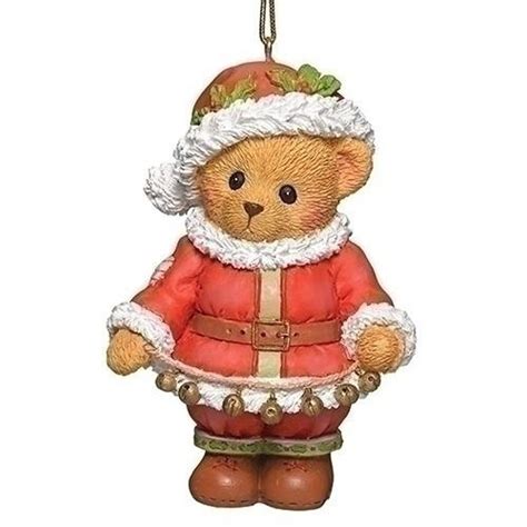 Cherished Teddies Santa Teddy Ornament Etsy