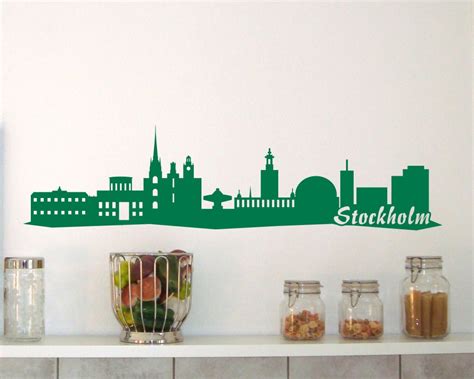 Wandtattoo Stadt Stockholm Wandsticker Skyline4u