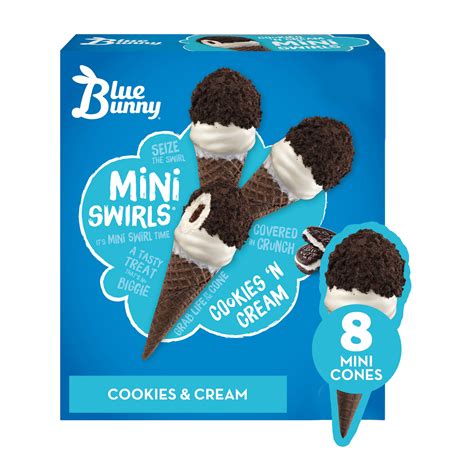 Blue Bunny Mini Swirls Cookies N Cream Ice Cream Cones Shop Cones