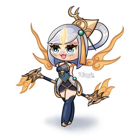 League Of Legends Lux Chibi Fanart By Elisahpng On Deviantart