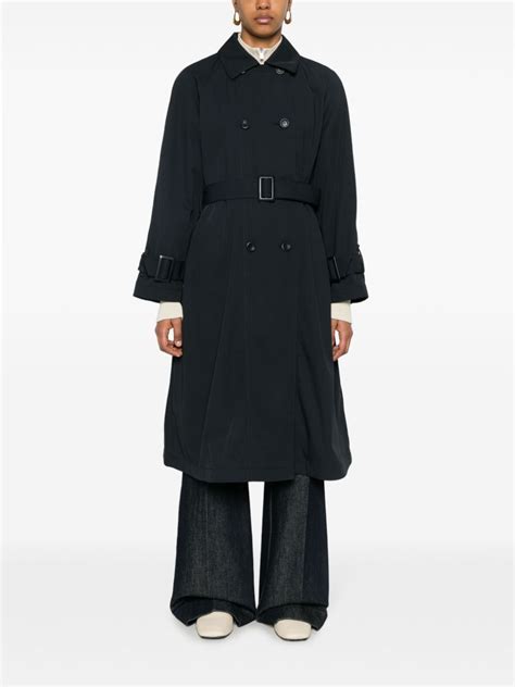 Emporio Armani Double Breasted Trench Coat Farfetch