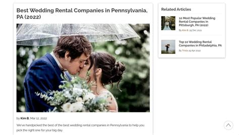 A To Z Listed As One Of The Top 5 Wedding Rental Companies In PA In