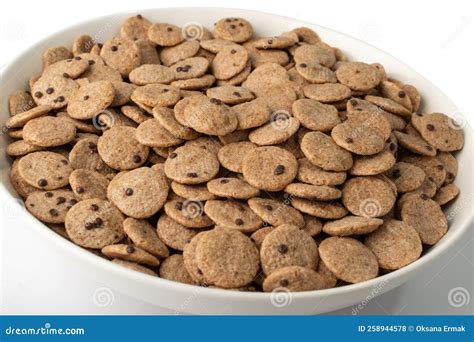 Chocolate Corn Flakes For Breakfast Stock Photo Image Of Dots