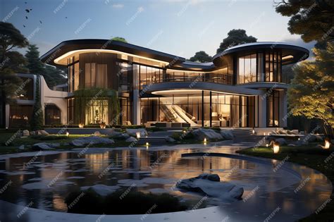 Premium AI Image | Luxury exterior mansion design