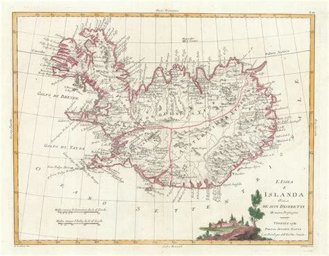 18th Century Italian Map Of Iceland Altea Gallery