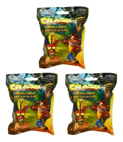 Crash Bandicoot Llavero Sorpresa Pack 3 Piezas Just Toys Mercadolibre