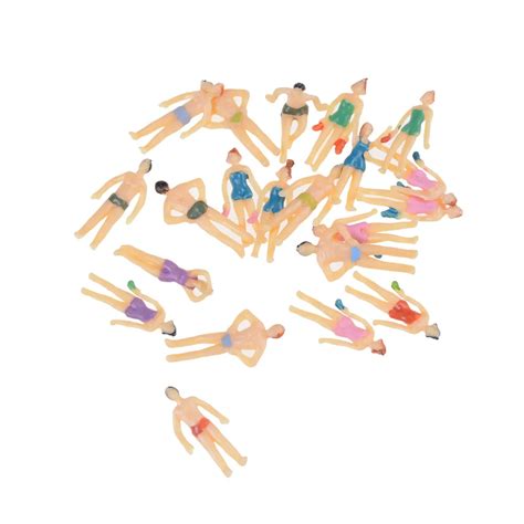 20Pcs 1 75 Mini Crafts Swimming Figures Resin Model Sand Table Model