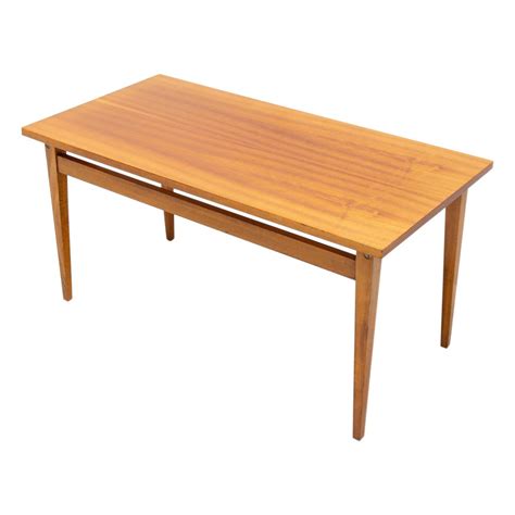 Boat Shape Walnut Top Mid Century Modern Coffee Table For Sale At 1stdibs