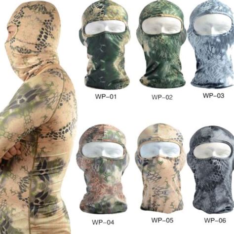 Tactical Full Face Mask Hood Balaclava Headgear Caps Camouflage Hunting