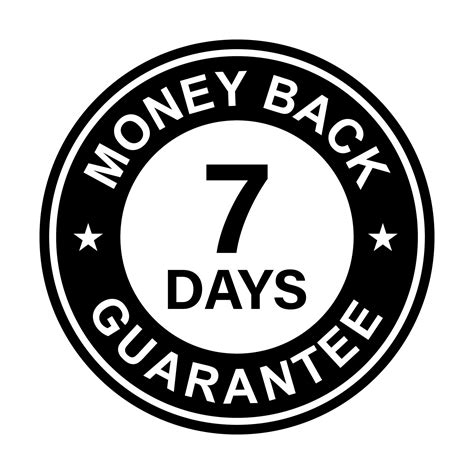 7 Days Money Back Warranty Icon Vector For Graphic Design Logo